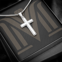 Cross Necklace – Unisex Artisan-Crafted Pendant with Adjustable Snake Chain, Meaningful Gift for All Ages