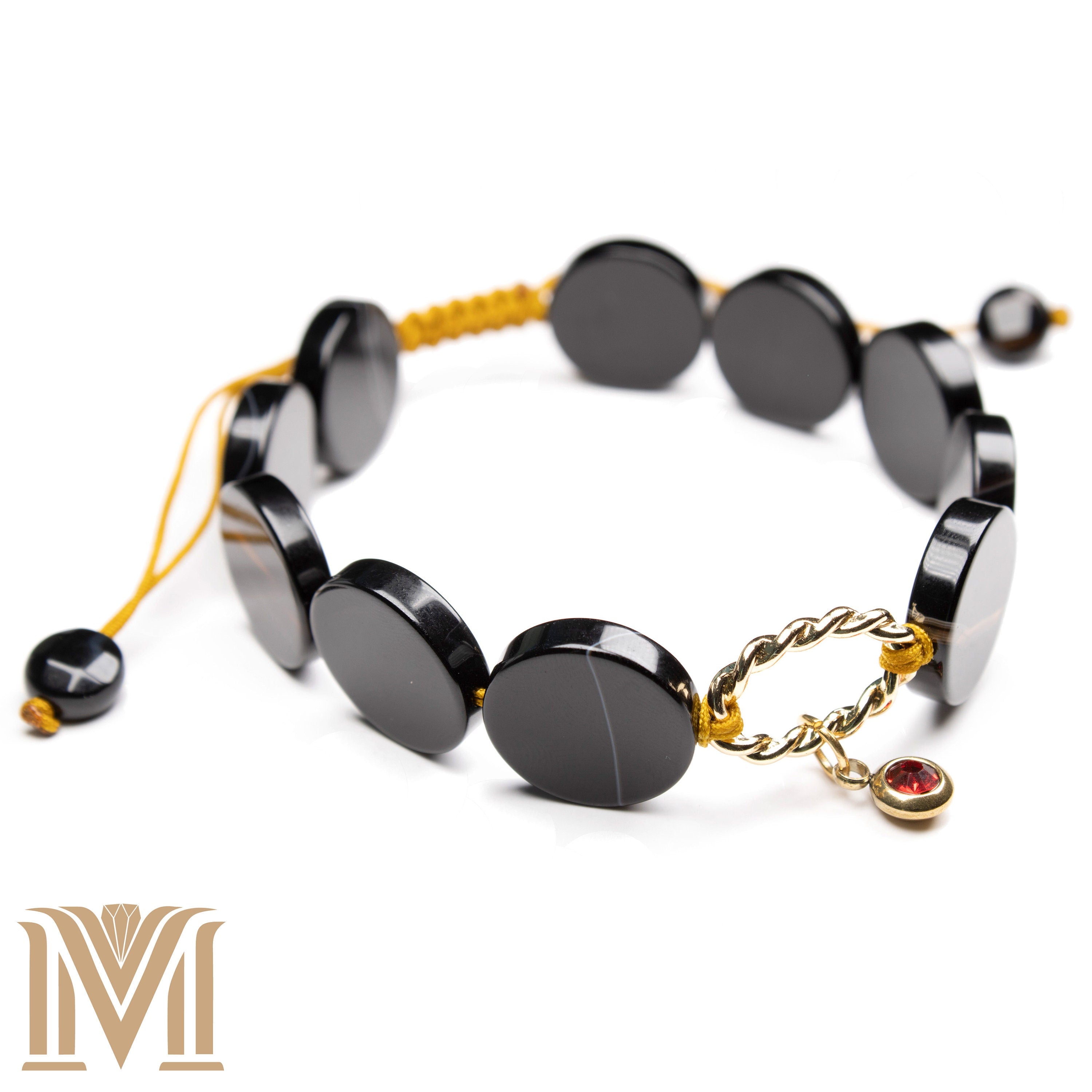 Onyx and Garnet bracelet product view