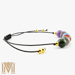 Black cord chakra bracelet