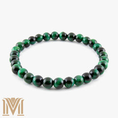 Green Tiger Eye stretch bracelet detail