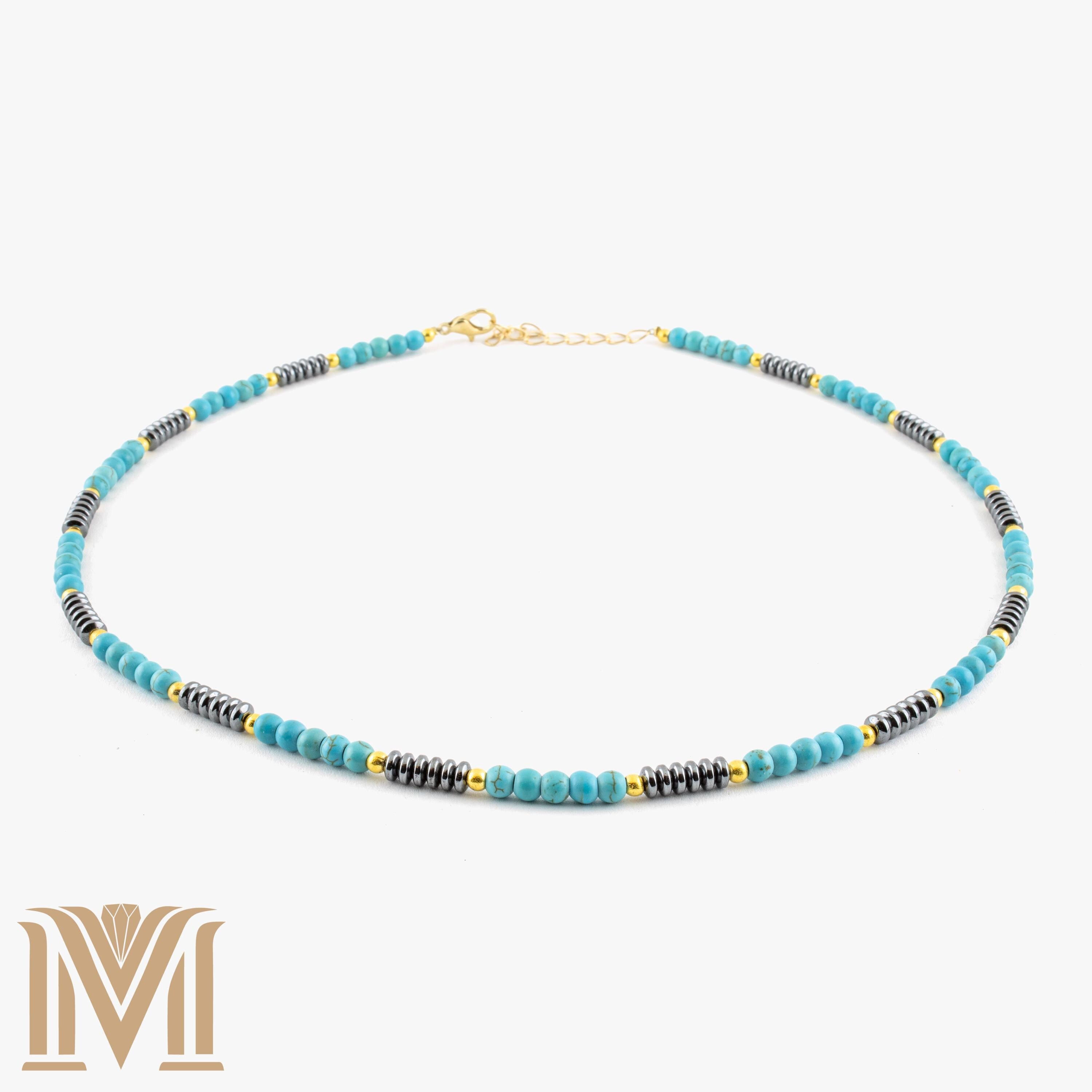 Gold-accent Turquoise necklace