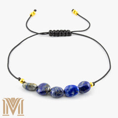 Adjustable Lapis Lazuli bracelet product view