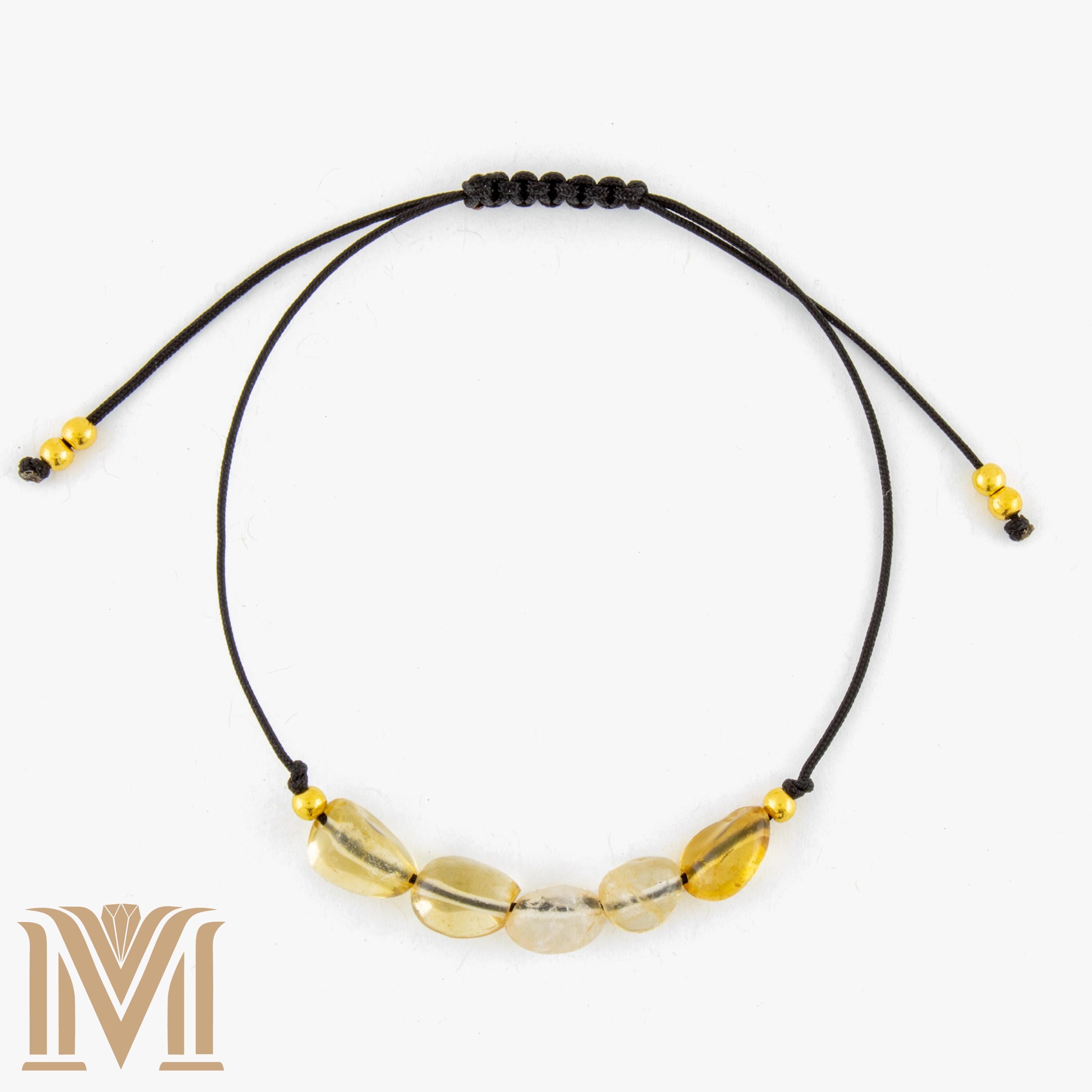 Handmade Citrine bracelet close-up
