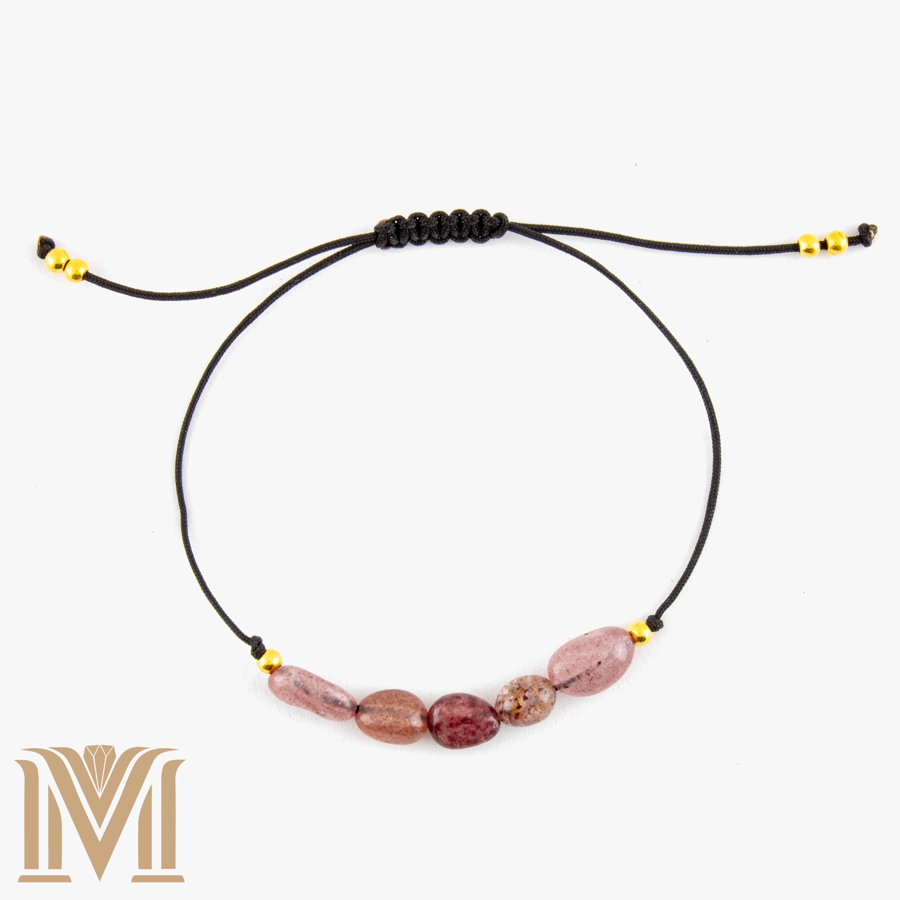 Strawberry Quartz bracelet detail