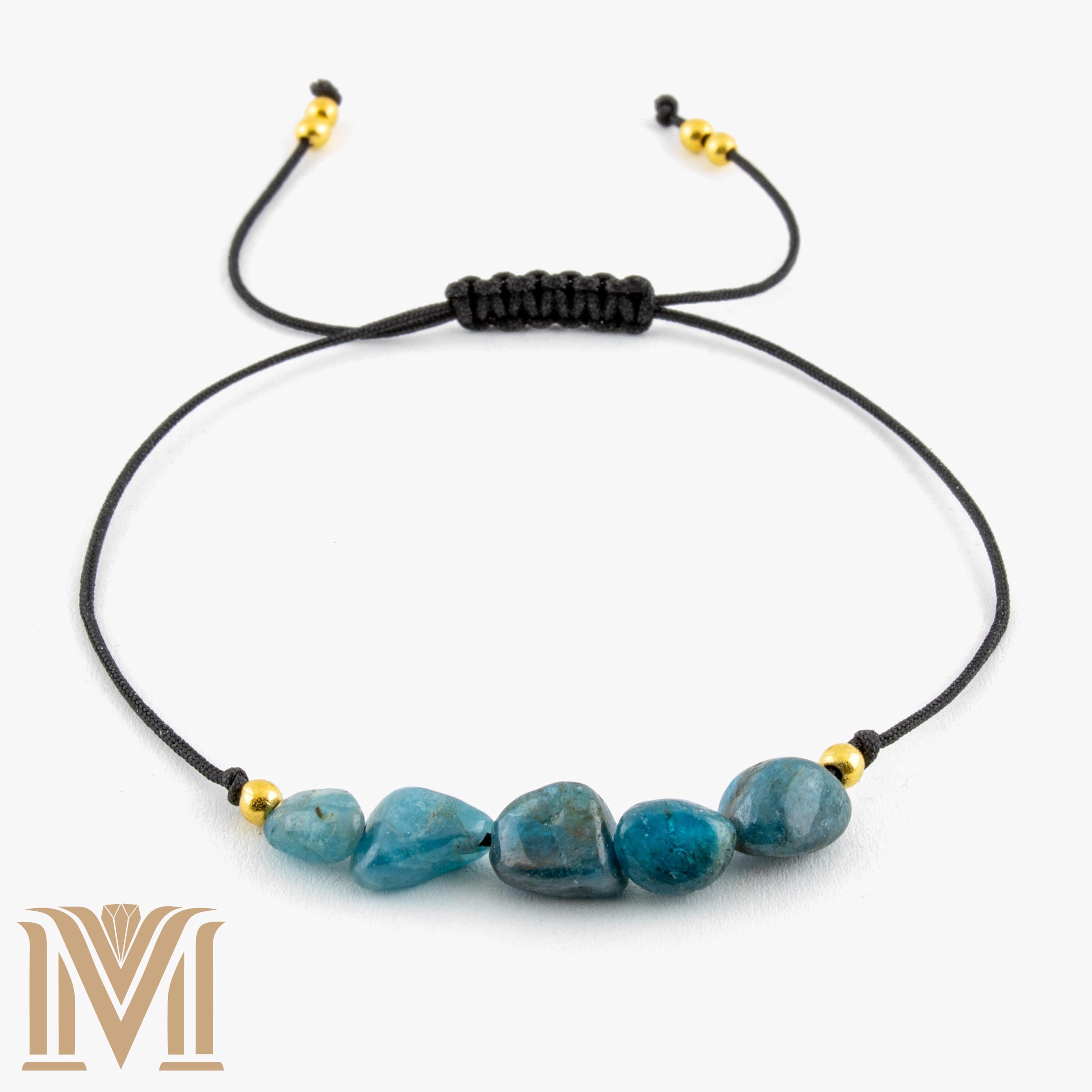 Blue Apatite bracelet detail