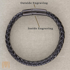 Black stainless steel clasp engraving