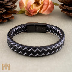 Black braided bracelet product view