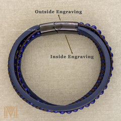 Lapis lazuli bracelet close-up