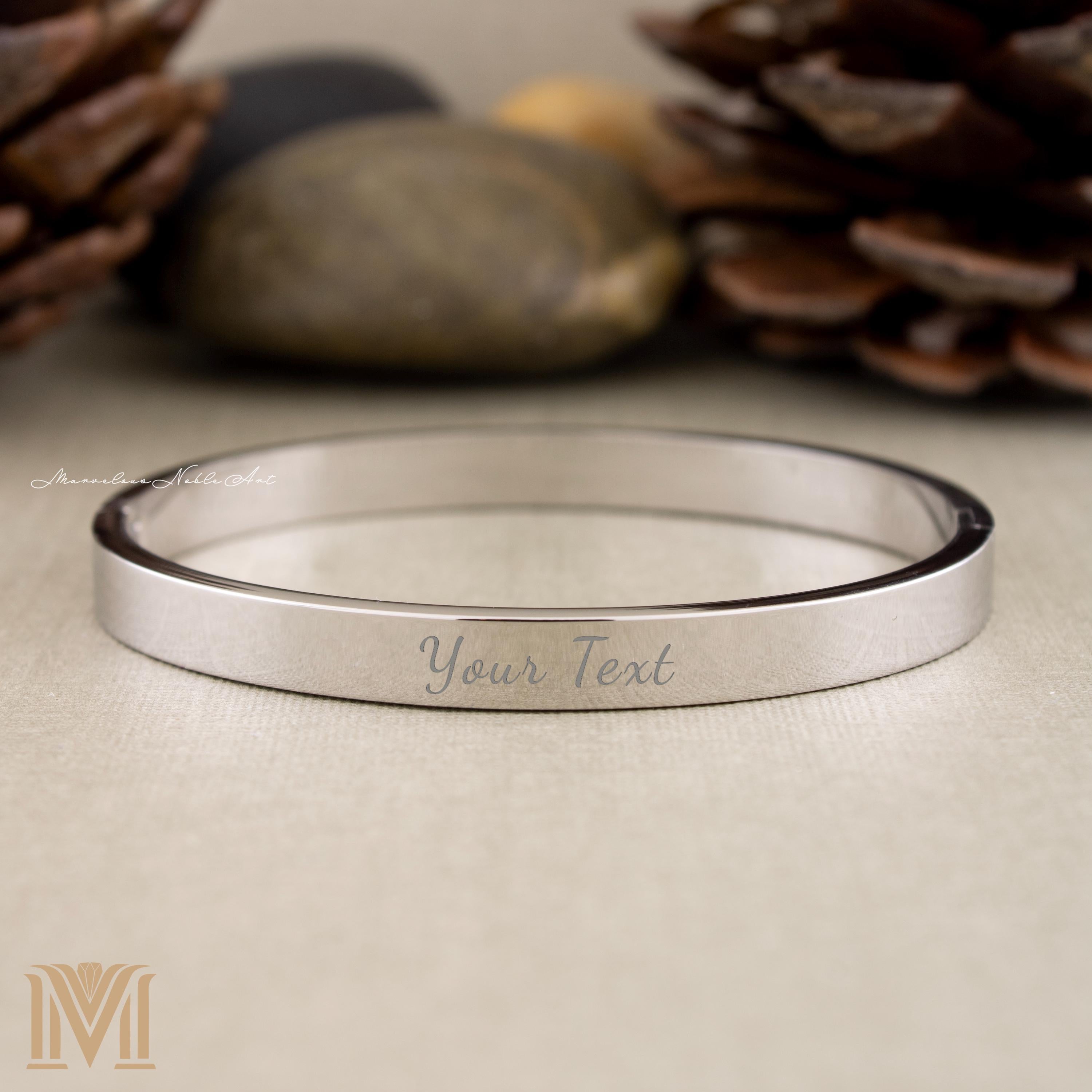 Silver bangle with star crystal details