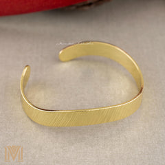 Textured adjustable gold cuff bracelet