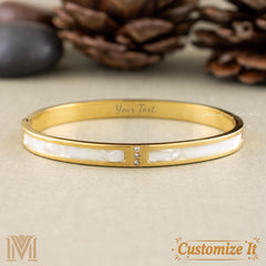 Slim adjustable gold bracelet