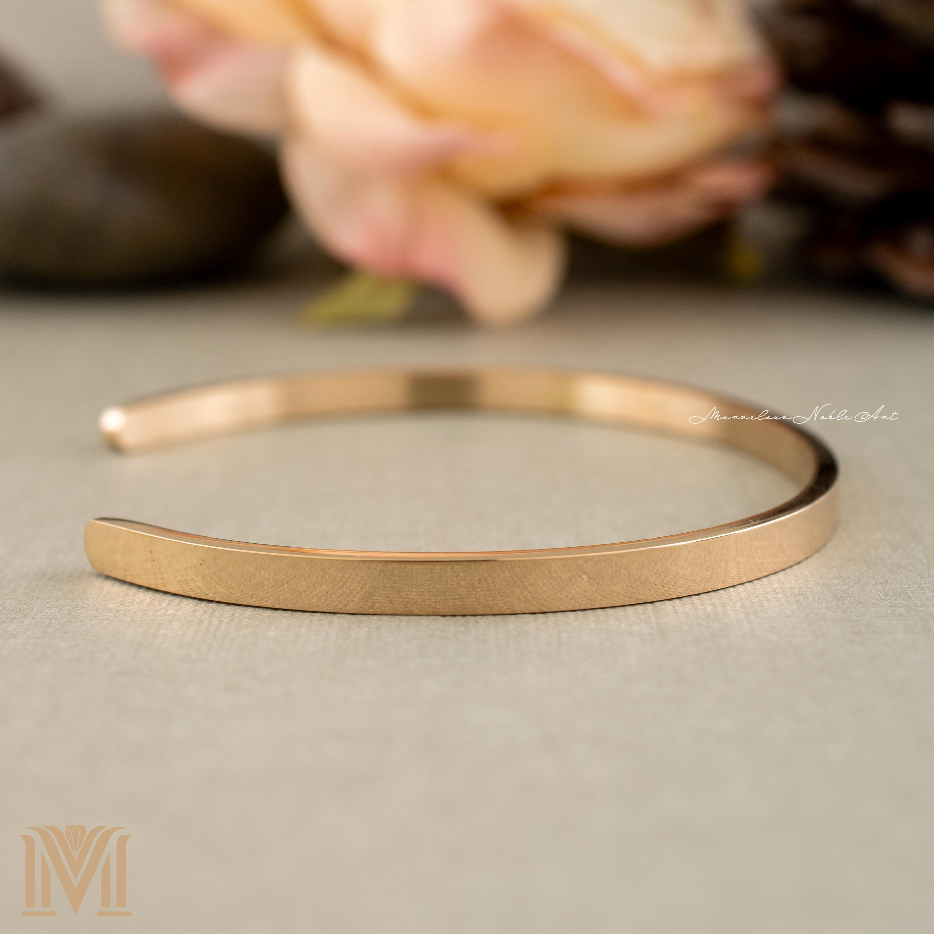 Rose gold cuff close-up