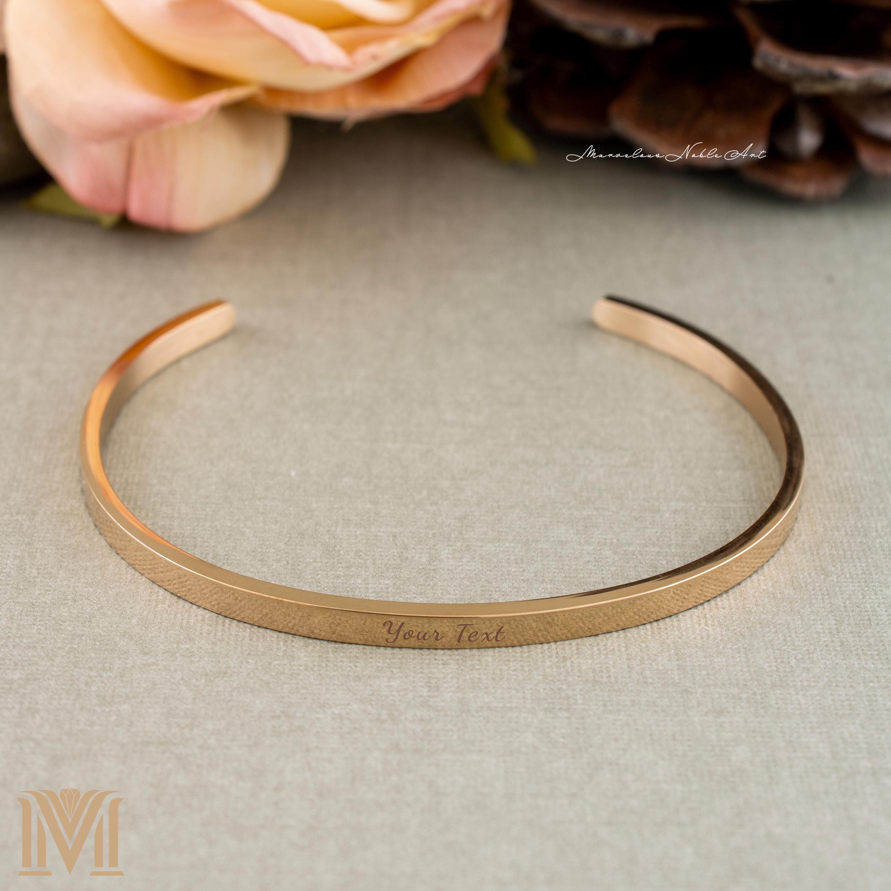 Rose gold cuff width guide