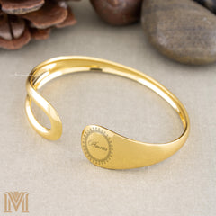 Customizable gold cuff bracelet