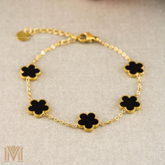 Personalized black clover bracelet