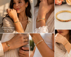 Enamel gold bangle detail
