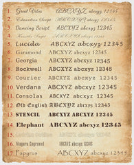 Engraving font styles