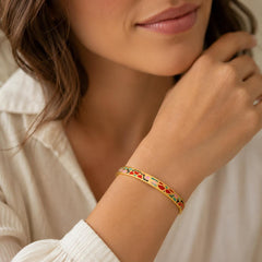 Colorful enamel bracelet product view