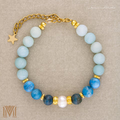 Lobster clasp extender chain and star charm detail
