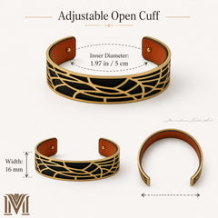 Gold geometric cuff close-up