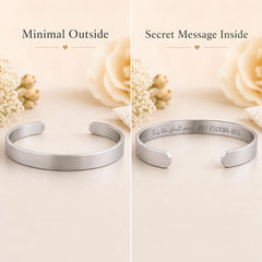 Silver engraved cuff bracelet in gift box