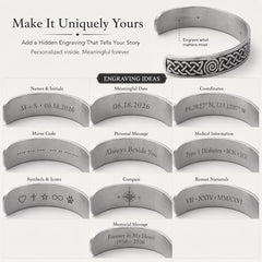 Celtic cuff personalization ideas