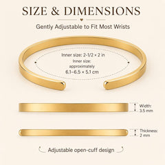 Cuff bracelet size guide