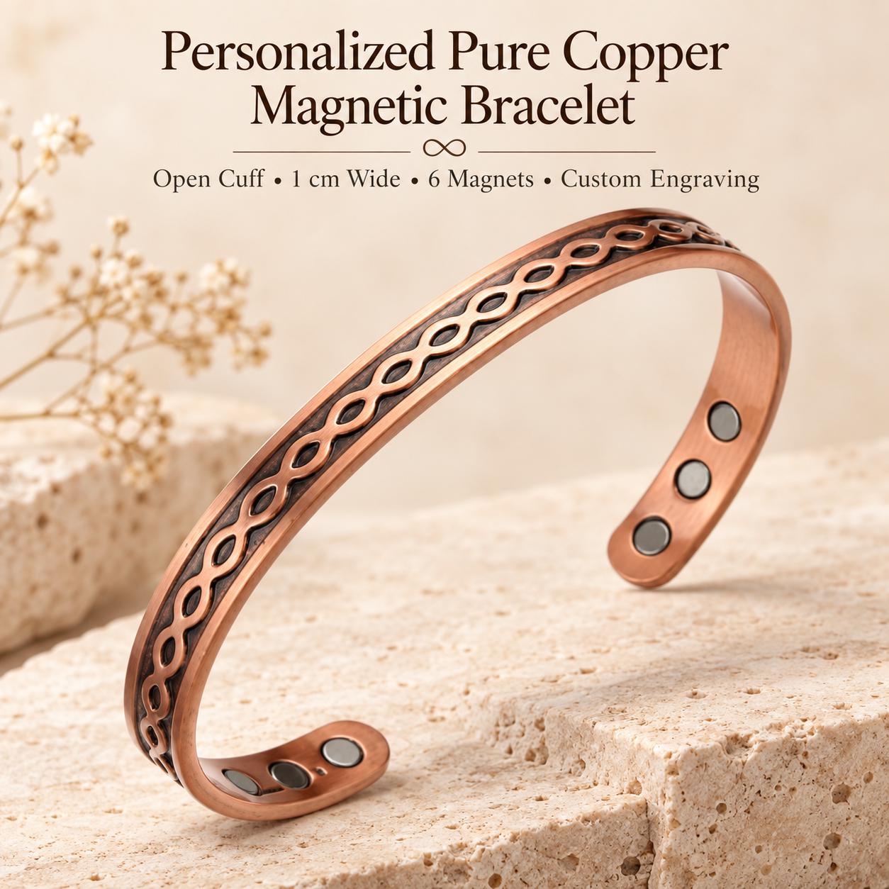 One centimeter wide infinity cuff