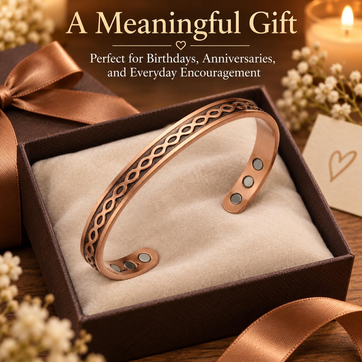 Copper cuff texture close-up