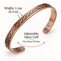 Close-up natural copper infinity pattern
