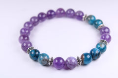 Amethyst Bracelet, 8mm Apatite Bracelet for women & Girls, Elastic Bracelet, bracelet for woman, women's bracelet, Gift, beaded bracelet