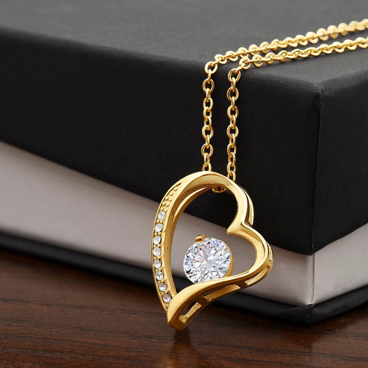 18k Yellow Gold & 14k White Gold Finish Heart Pendant Necklace, Cubic Zirconia Accent, Elegant Gift for Women, Anniversary or Valentine's Day Jewelry