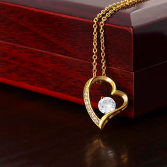 18k Yellow Gold & 14k White Gold Finish Heart Pendant Necklace, Cubic Zirconia Accent, Elegant Gift for Women, Anniversary or Valentine's Day Jewelry