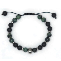 Jasper (Kambaba) and Black Onyx Bracelet For Men and Women Handmade, 100% natural, best for gift, energy healing