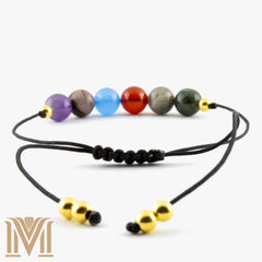 Chakra bracelet gemstone detail