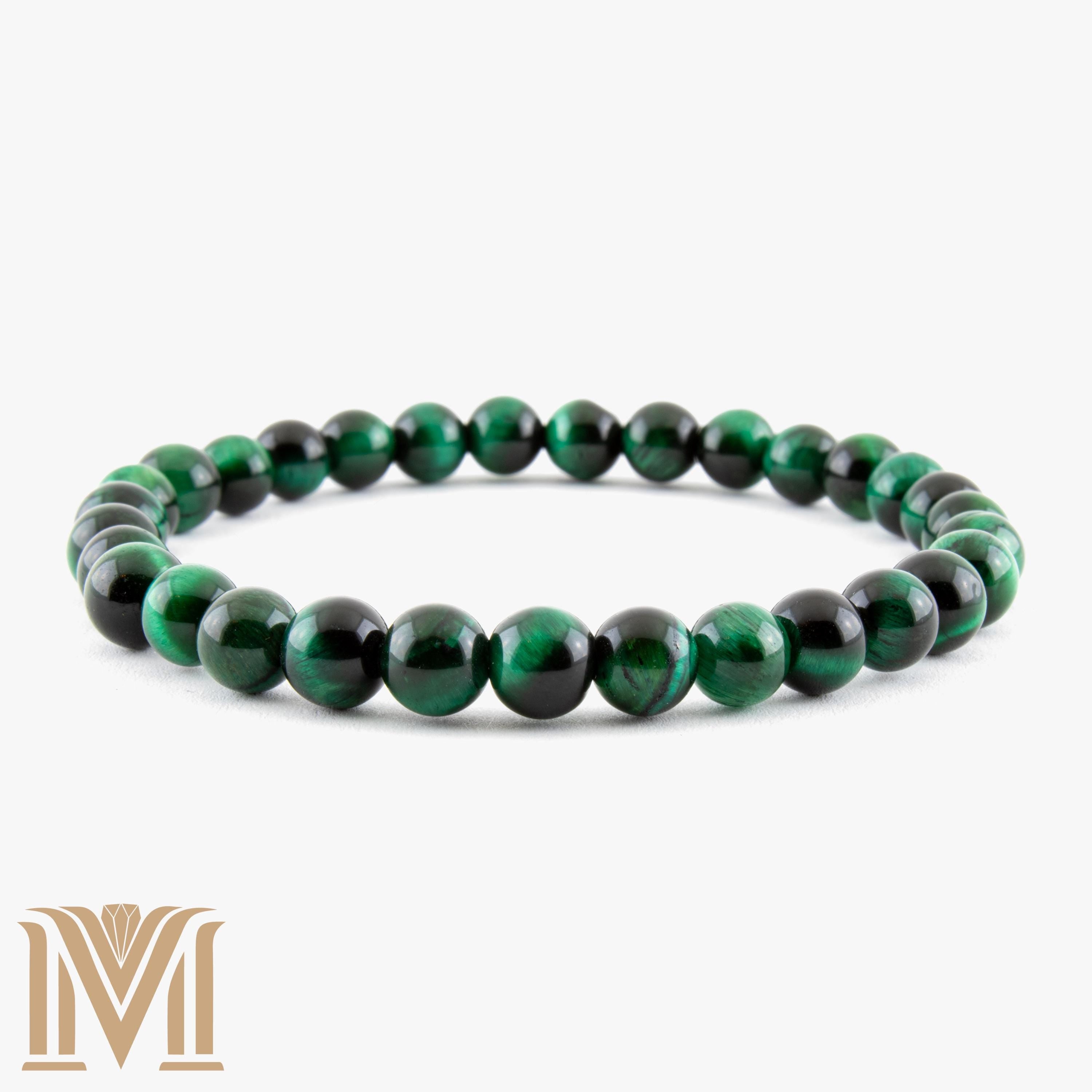 6mm Green Tiger Eye stretch bracelet