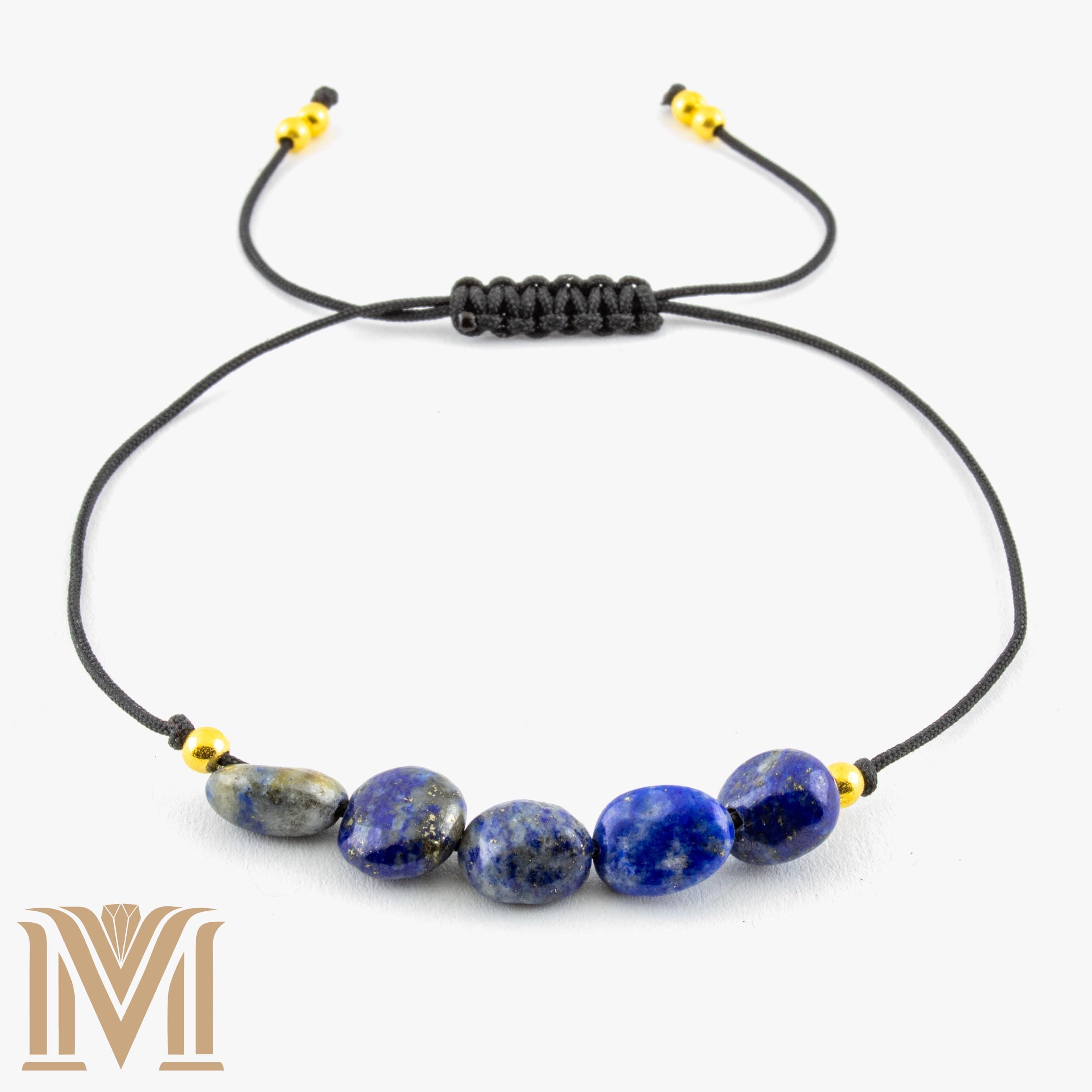 Adjustable Lapis Lazuli bracelet product view