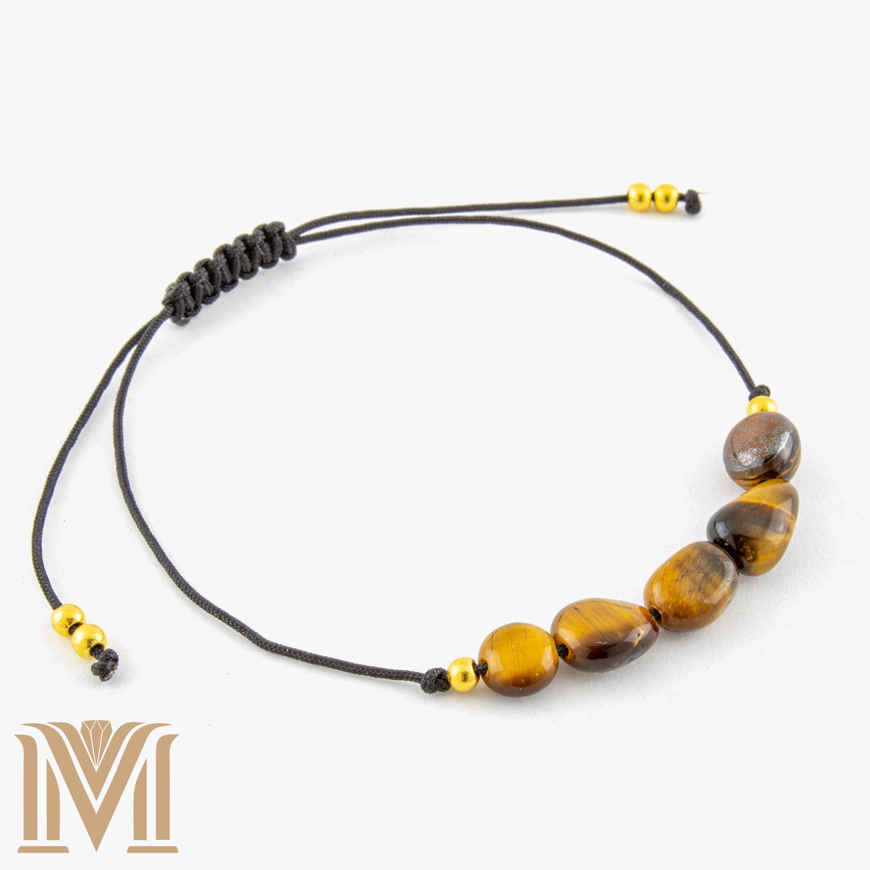 Natural Tiger Eye adjustable bracelet