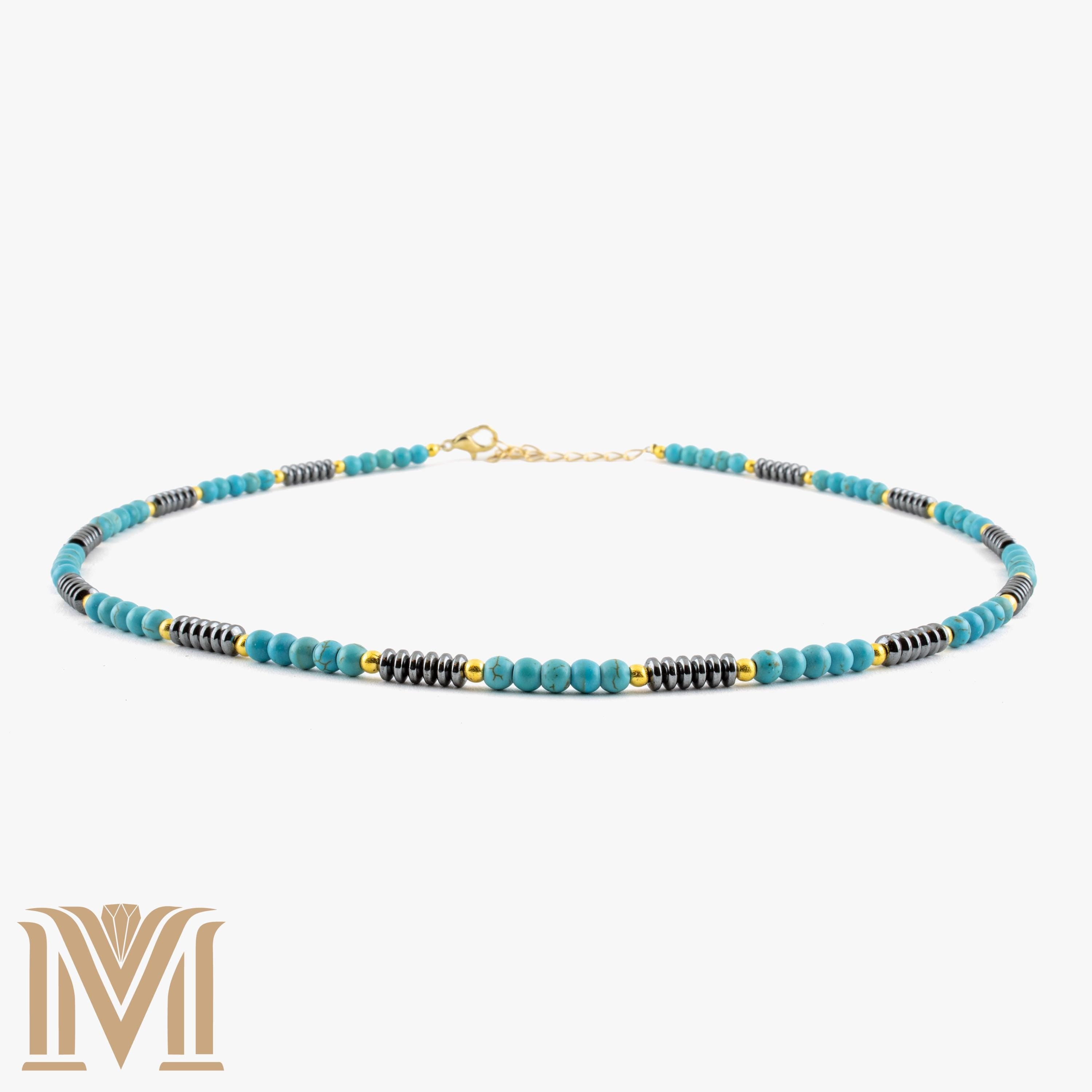 Adjustable gemstone choker necklace