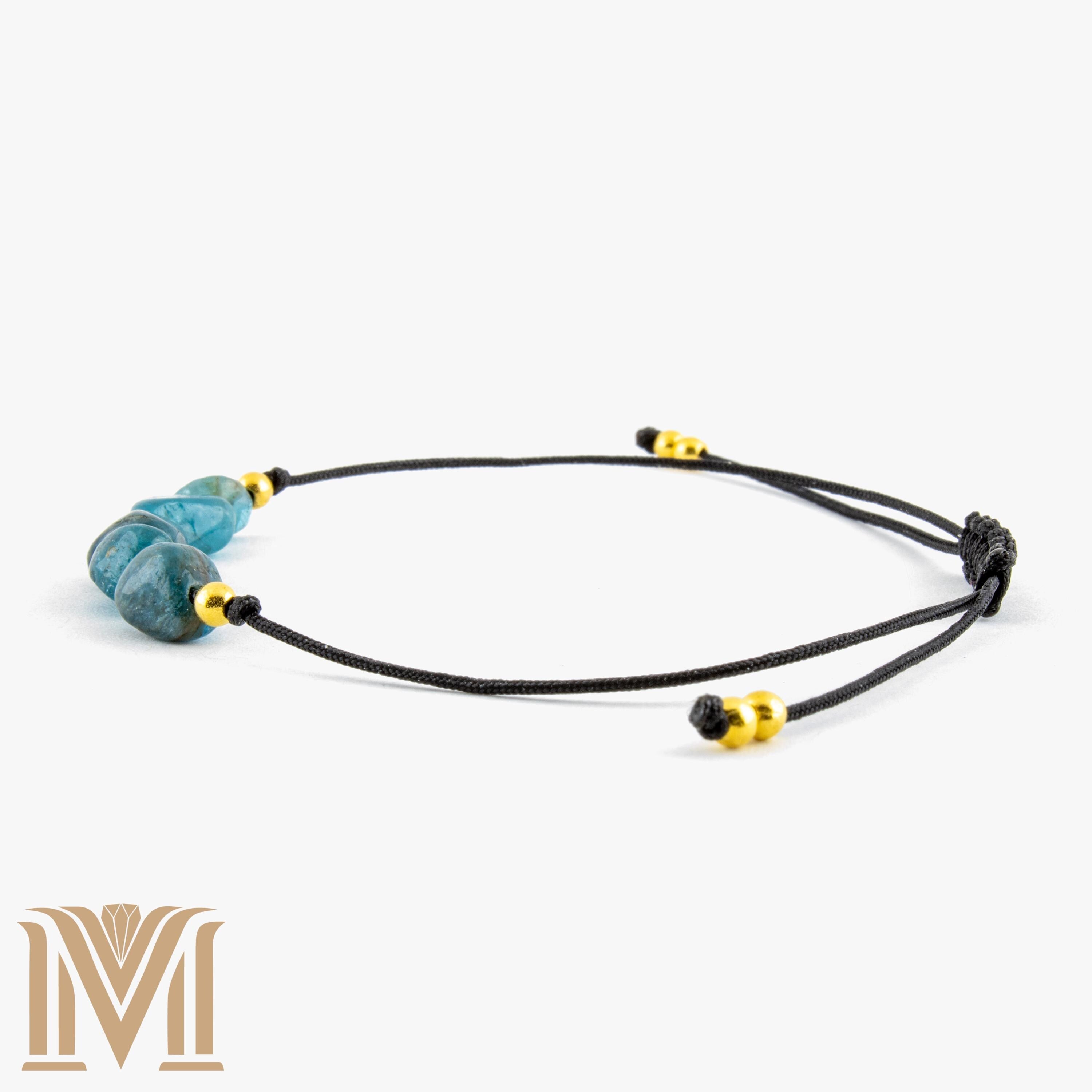 Adjustable Apatite bracelet