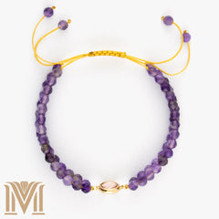 Elegant purple gemstone bracelet