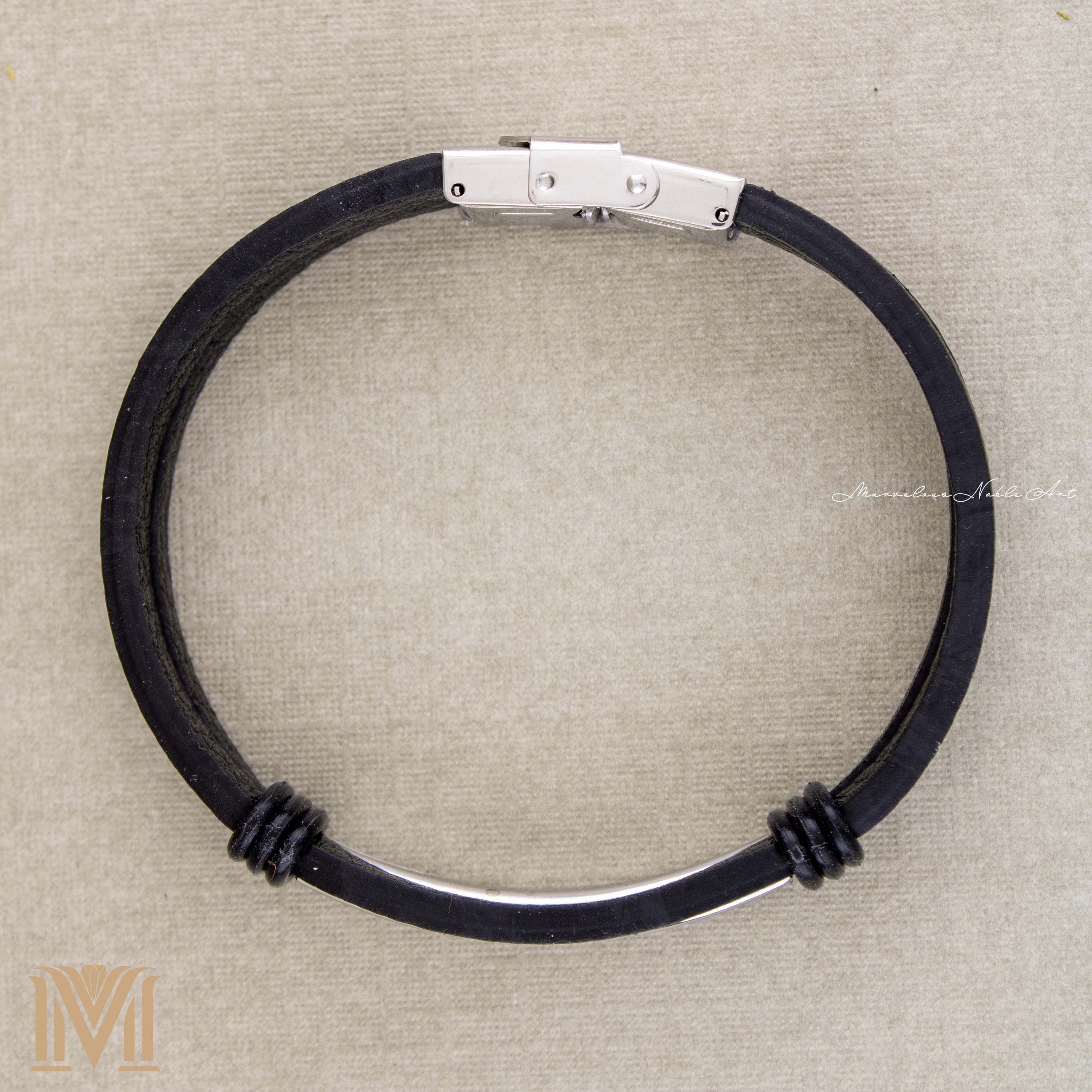 Minimal men's personalized bracelet