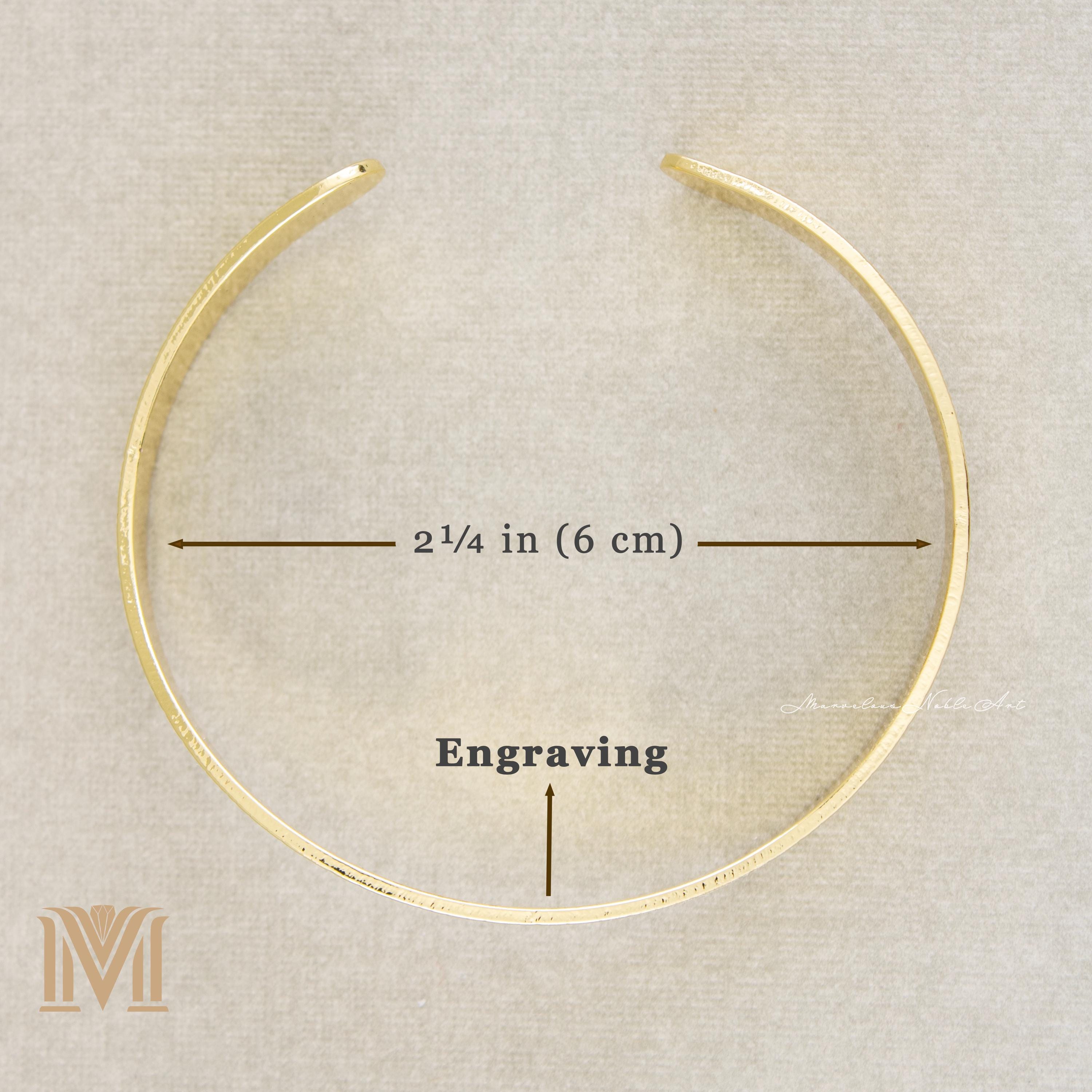 Gold cuff size guide