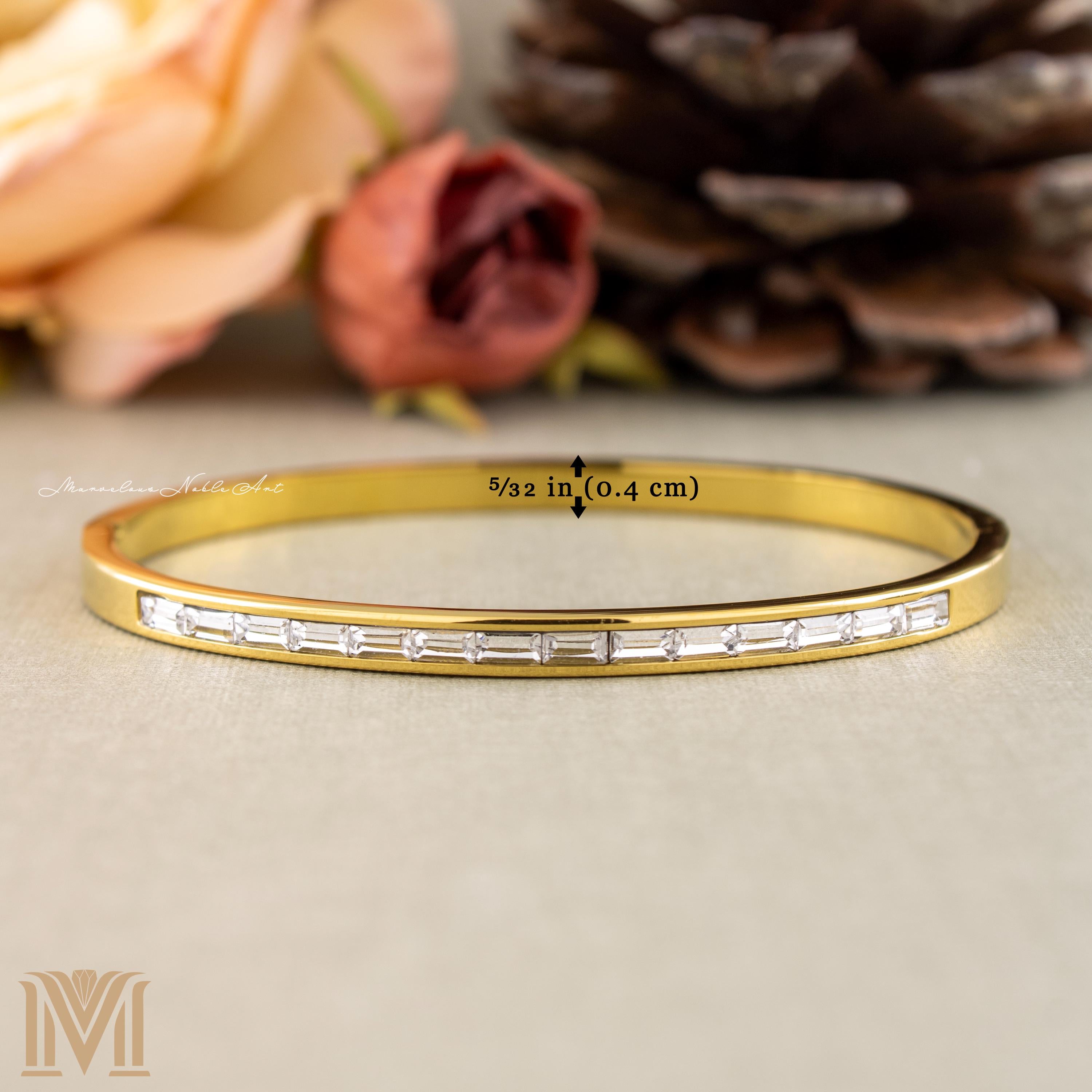 Gold plated engraved bracelet gift styling
