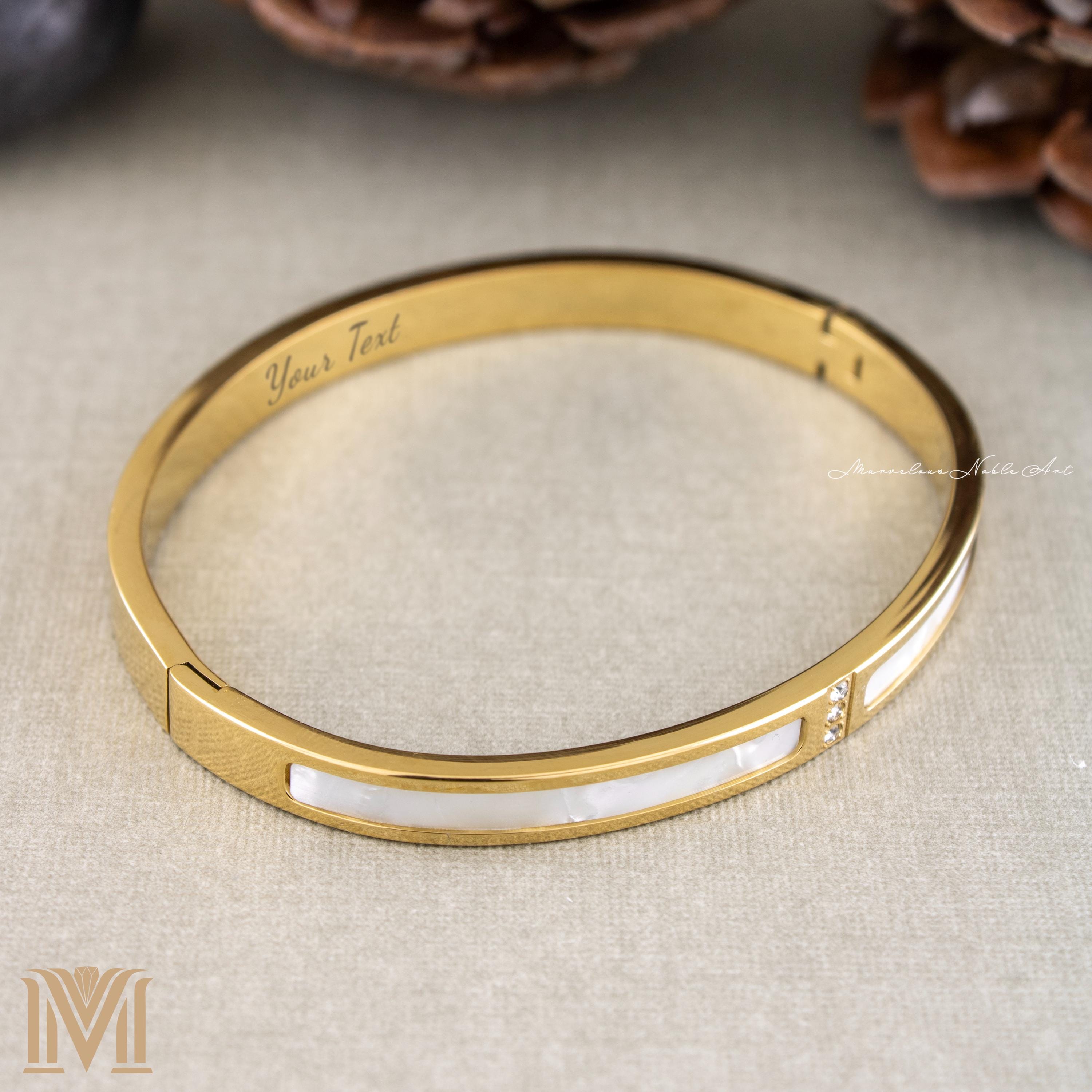 Personalized gold bracelet