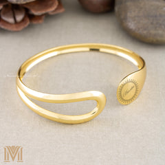 Personalized adjustable gold bracelet