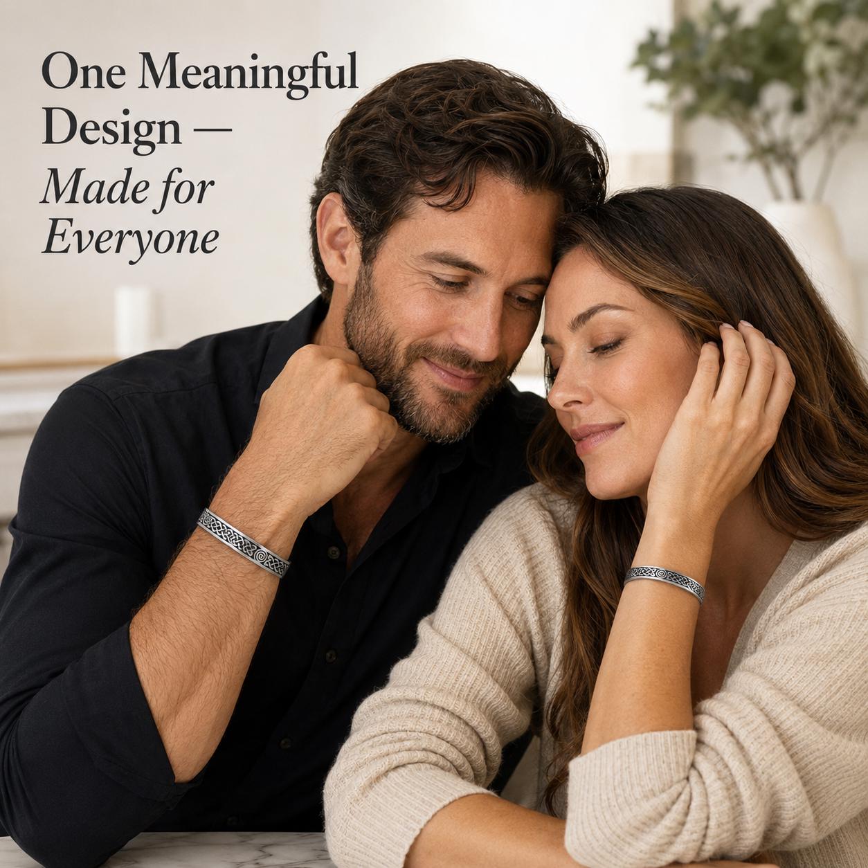 Matching personalized Celtic cuff bracelets