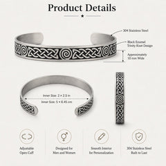 Celtic cuff size and material guide