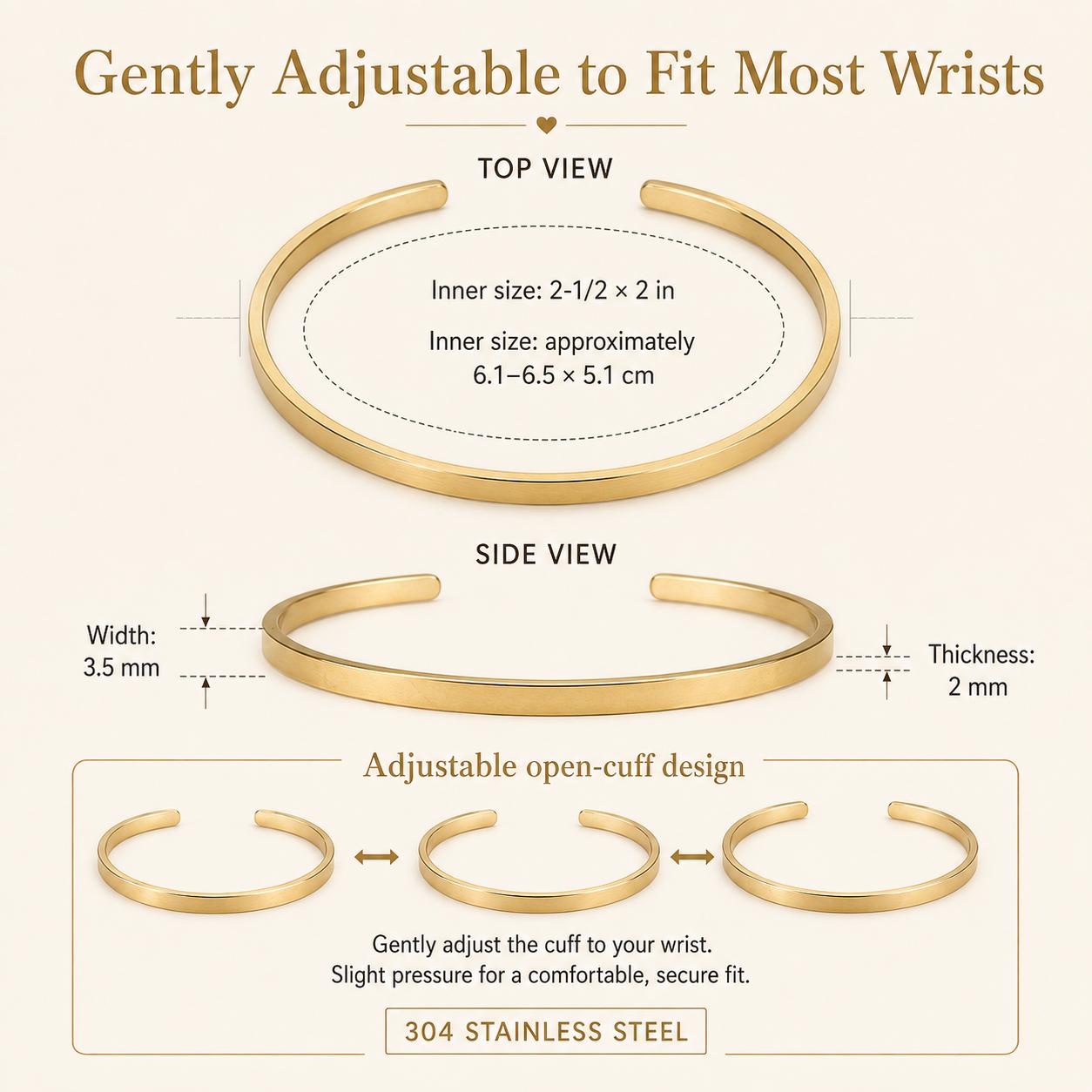 Personalized cuff size guide