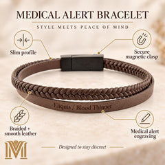 Medical ID bracelet infographic